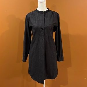 MADEWELL BLACK WOOL BLEND SHIFT DRESS SIZE M